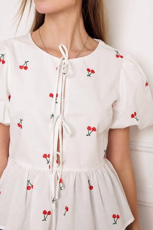 CLOSER THAN EVER WOVEN TOP.