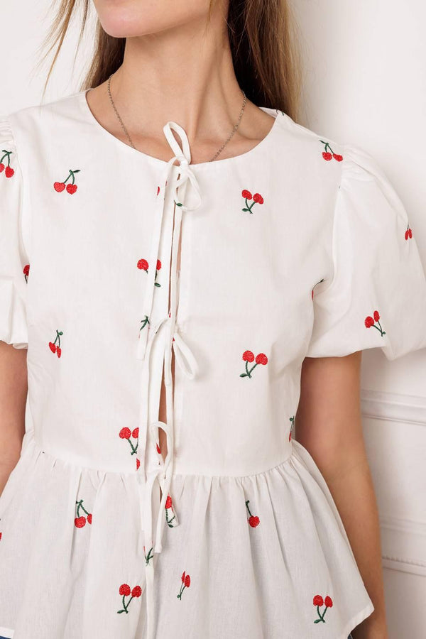 CLOSER THAN EVER WOVEN TOP.