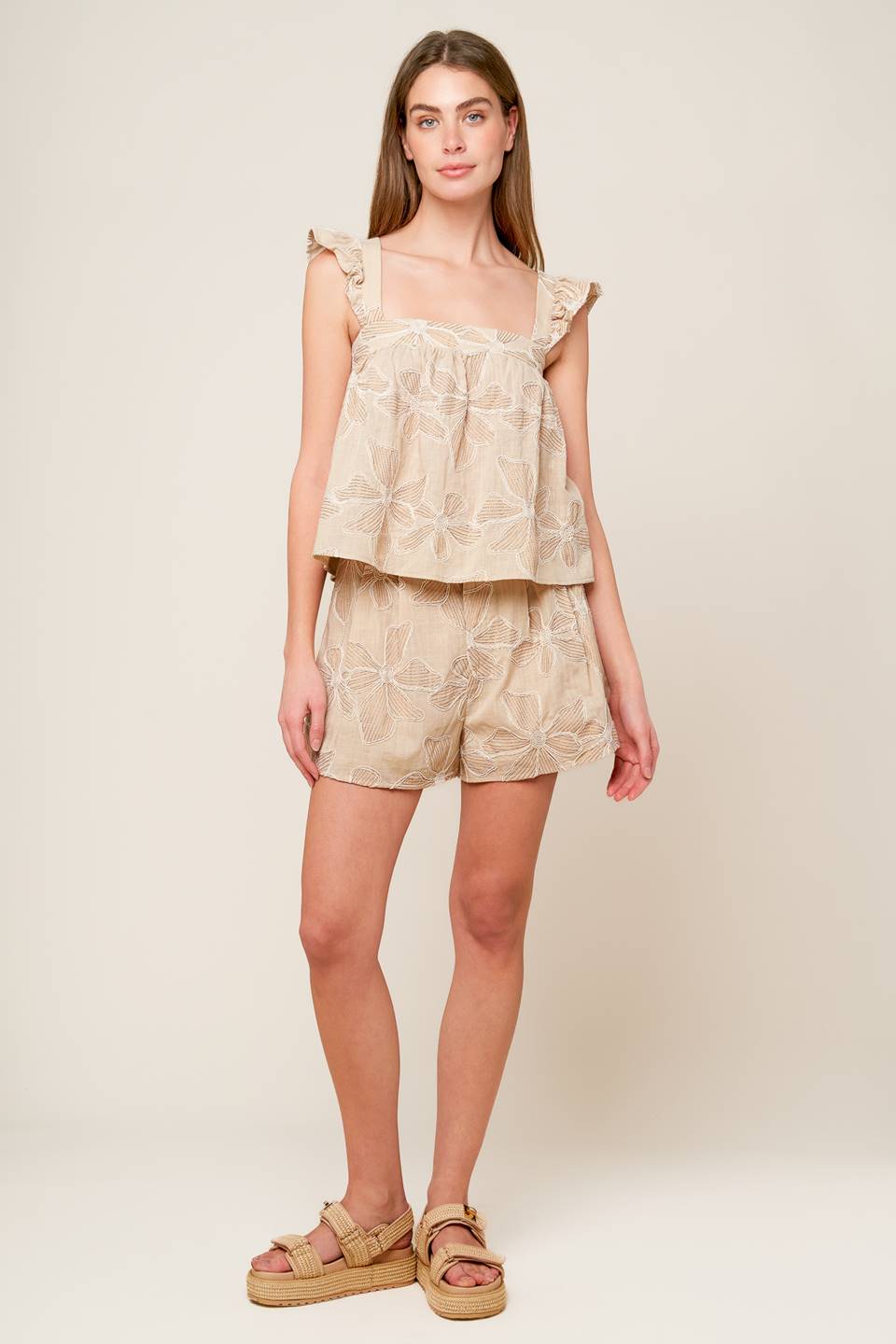 DARCY DREAM WOVEN TOP AND SHORTS SET