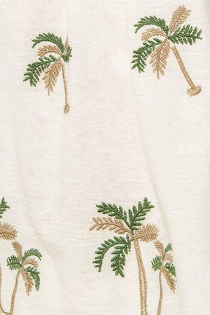TERRIFIC TIMING IVORY WOVEN TOP AND PANT SET.