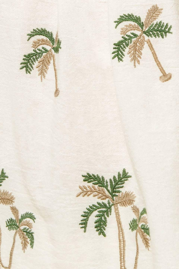 TERRIFIC TIMING IVORY WOVEN TOP AND PANT SET.