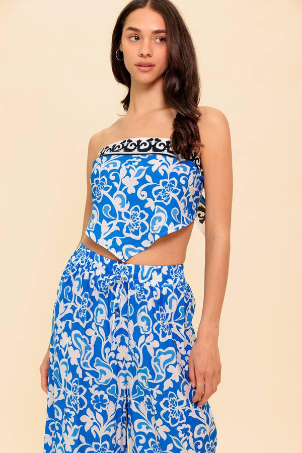 SPARKING INSPIRATION WOVEN TOP AND PANT SET.