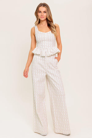CITRUS FLOW IVORY WOVEN TOP.