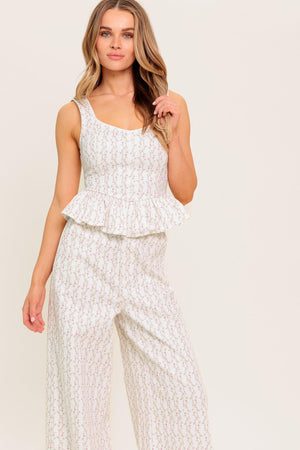 CITRUS FLOW IVORY WOVEN TOP.