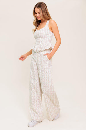 CITRUS FLOW IVORY WOVEN TOP.
