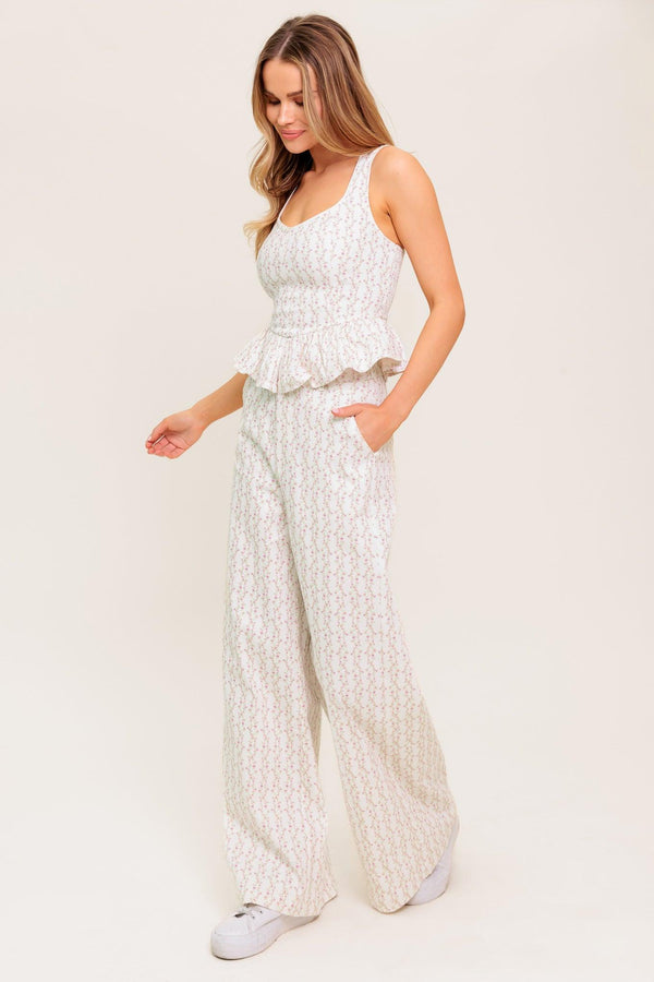 CITRUS FLOW IVORY WOVEN TOP.