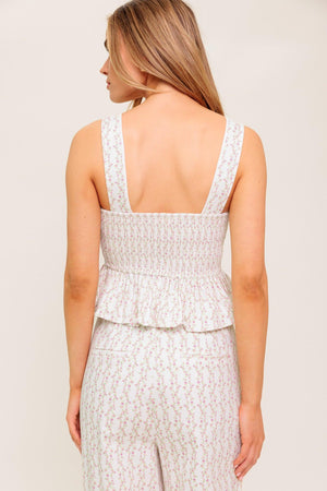 CITRUS FLOW IVORY WOVEN TOP.