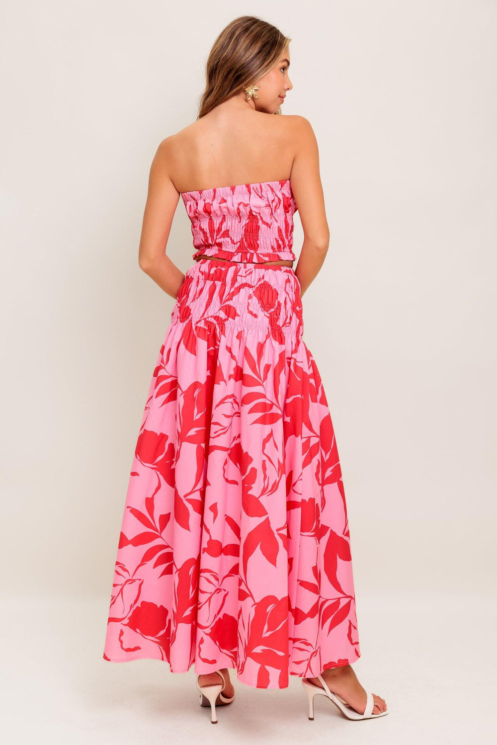 ANYTHING I WANT WOVEN TOP AND SKIRT SET.
