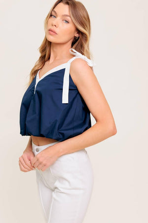SCENT OF SPRING WOVEN TOP.