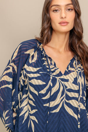 MIDNIGHT WALK  WOVEN TOP.