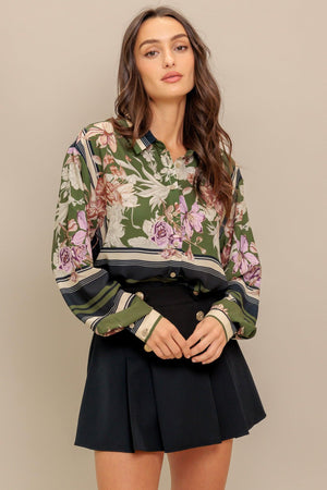 GARDEN CLUB  WOVEN TOP.