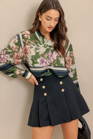 GARDEN CLUB  WOVEN TOP.