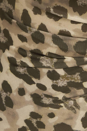 LUXE TRACE TAUPE BLACK WOVEN TOP.