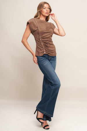 MY EVERYDAY BEST FAUX SUEDE TOP.