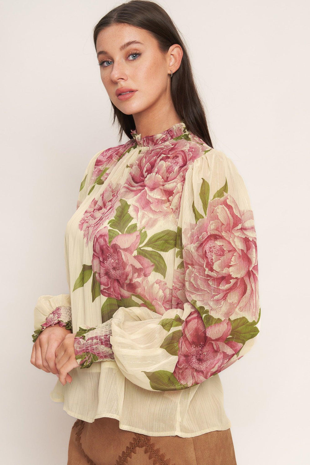 ROMANTIC HERITAGE WOVEN TOP.