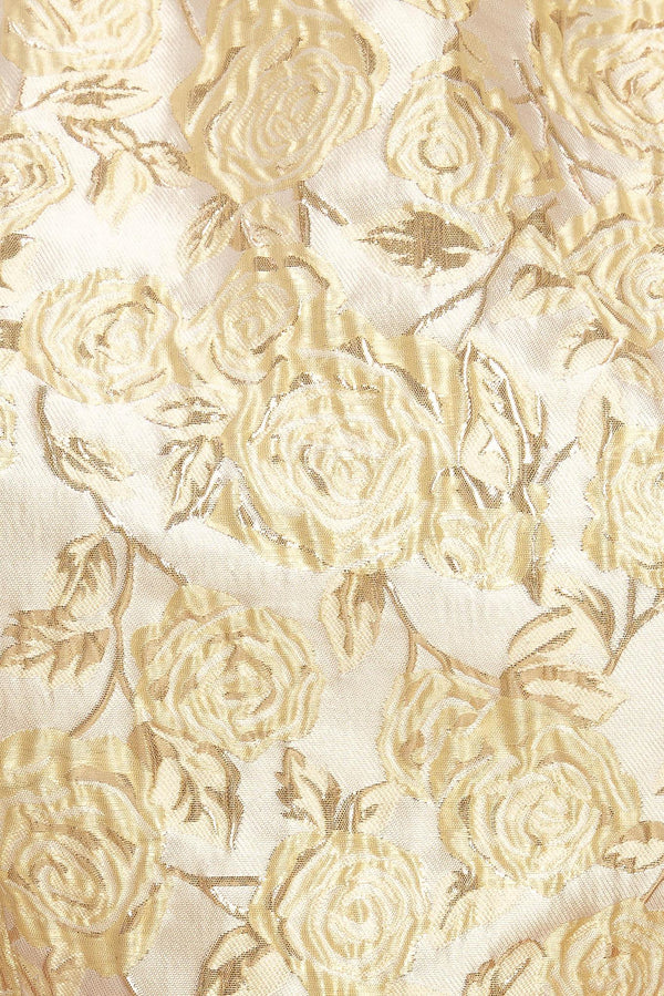 CANDLELIGHT BLOOM JACQUARD WOVEN TOP.