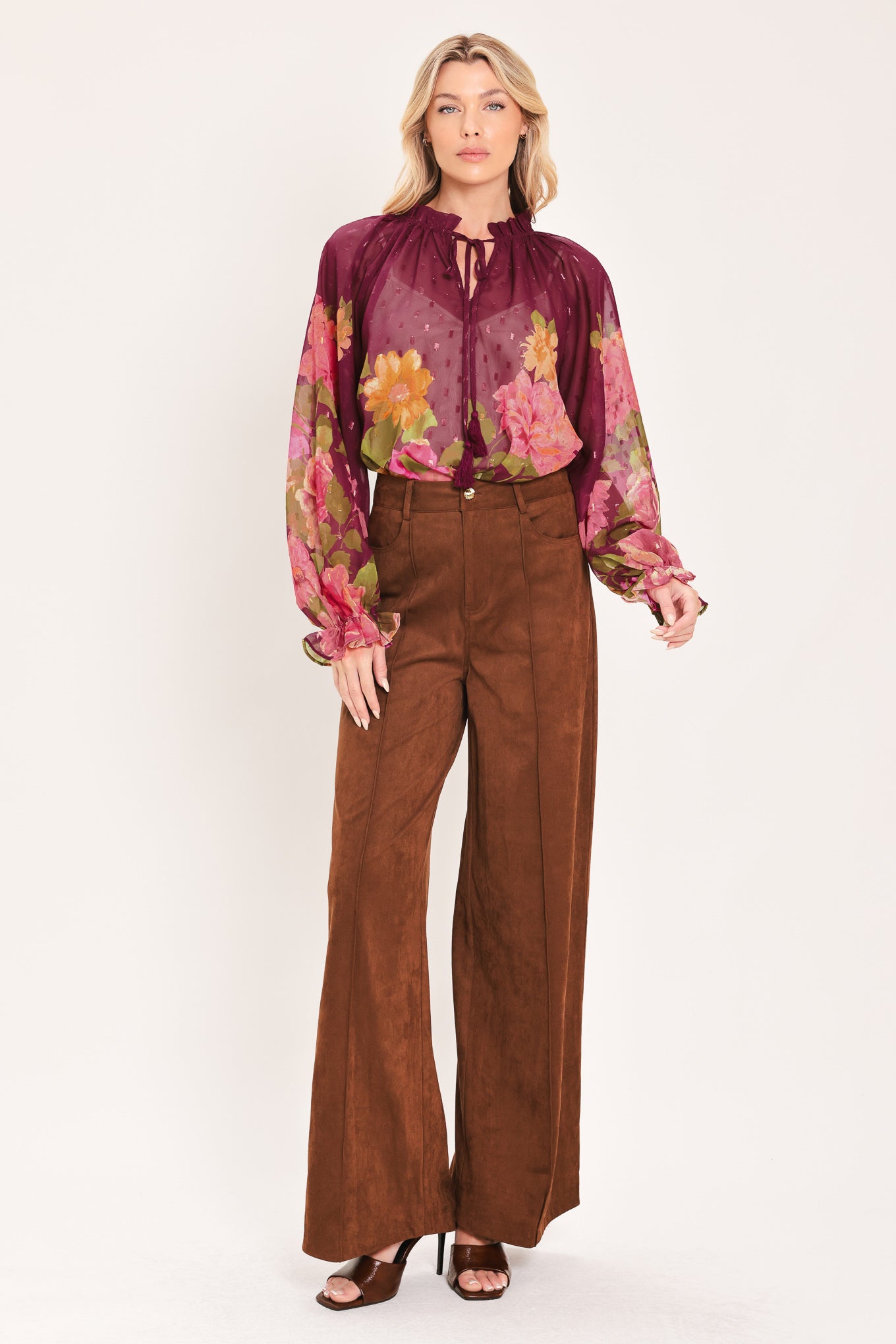 FLORA ROMANTICA WOVEN TOP