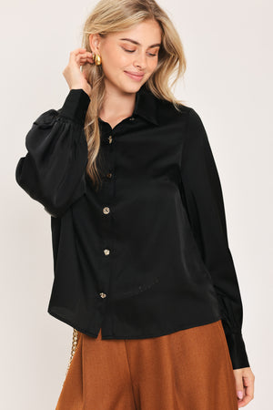 BLACK ORBIT WOVEN TOP