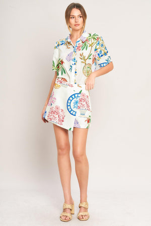 SUMMER PORCELAIN WOVEN TOP.
