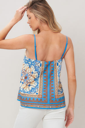 AZURE CHARM WOVEN TOP.