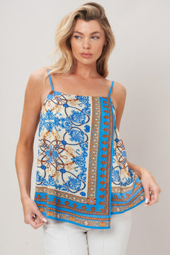 AZURE CHARM WOVEN TOP.