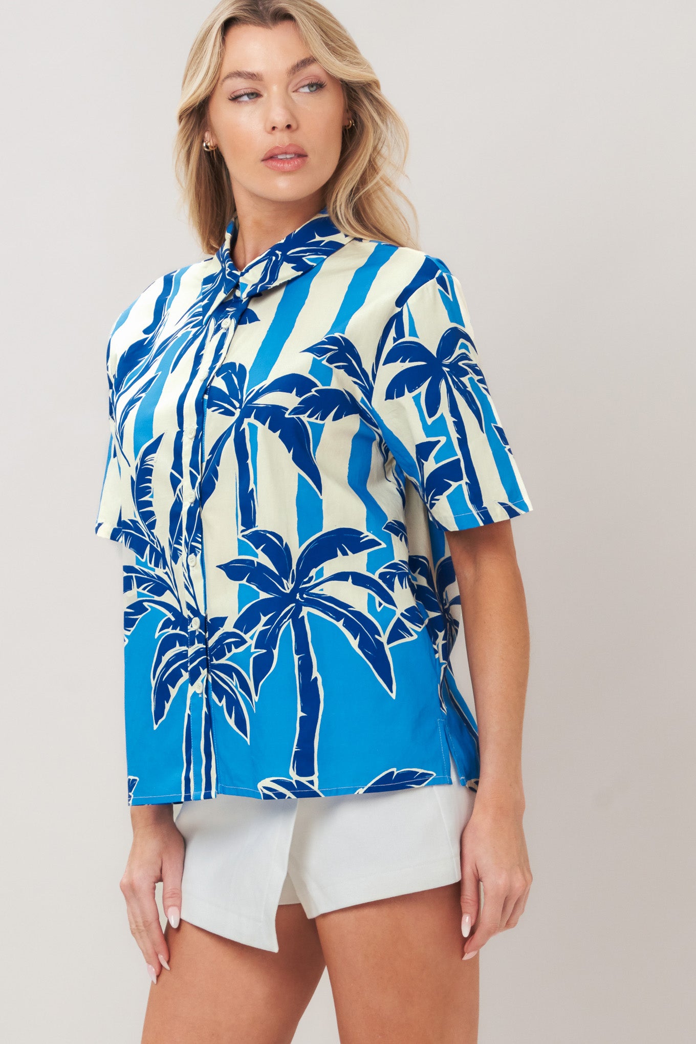 NOIR RESORT WOVEN TOP.