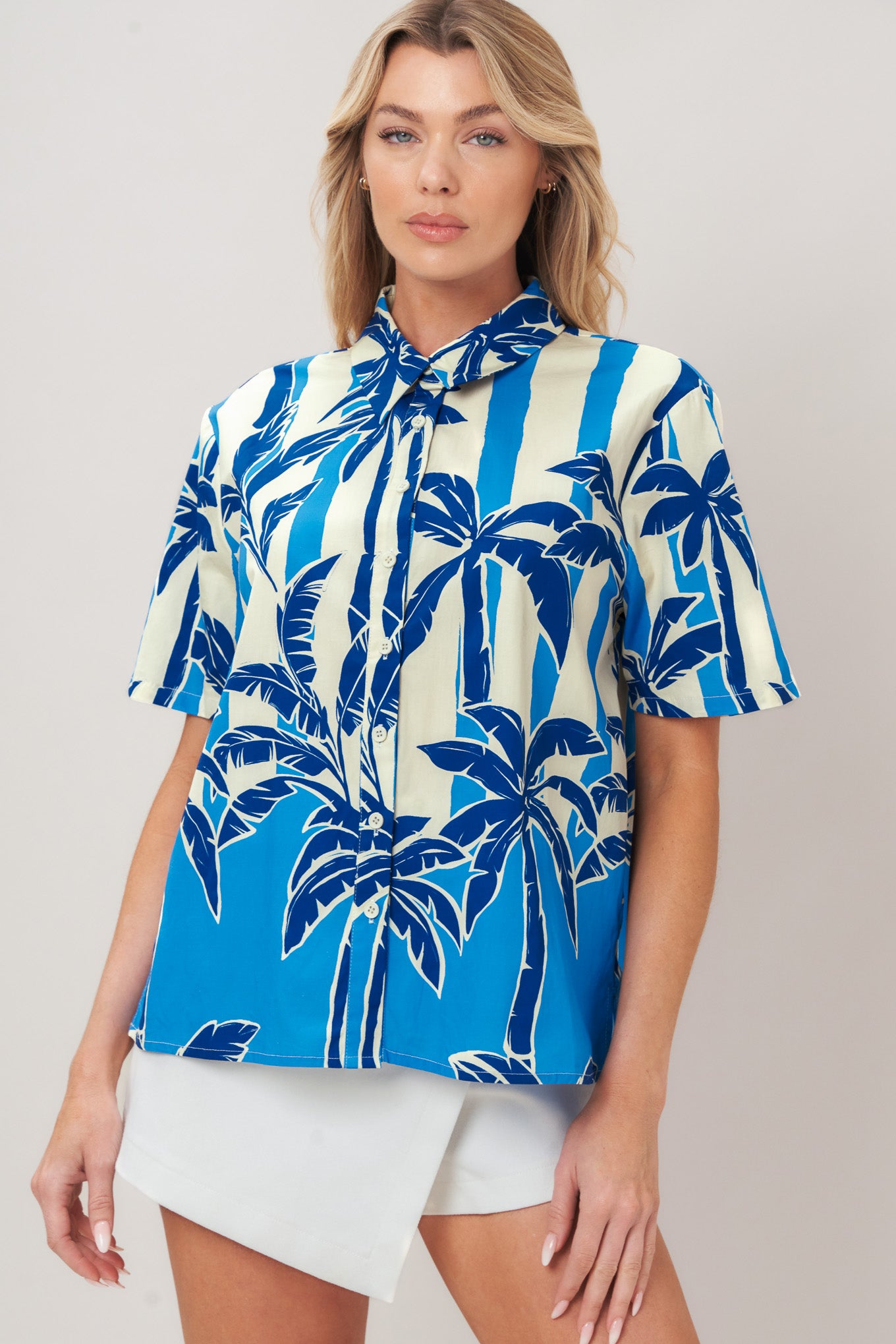 NOIR RESORT WOVEN TOP.