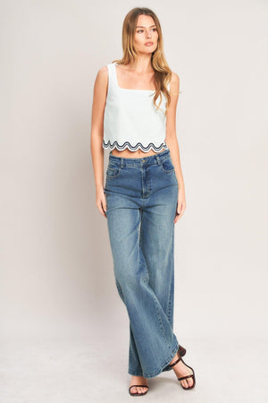 URBAN WAVE WOVEN TOP.