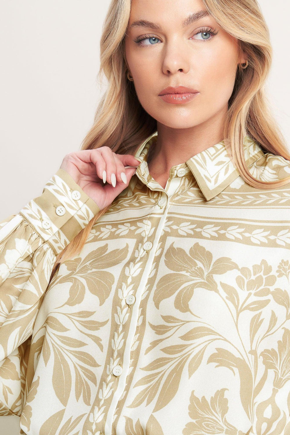 PALM BAZAAR WOVEN TOP.