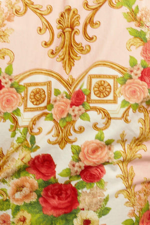 PALACE ROSE STATEMENT WOVEN CROP TOP.