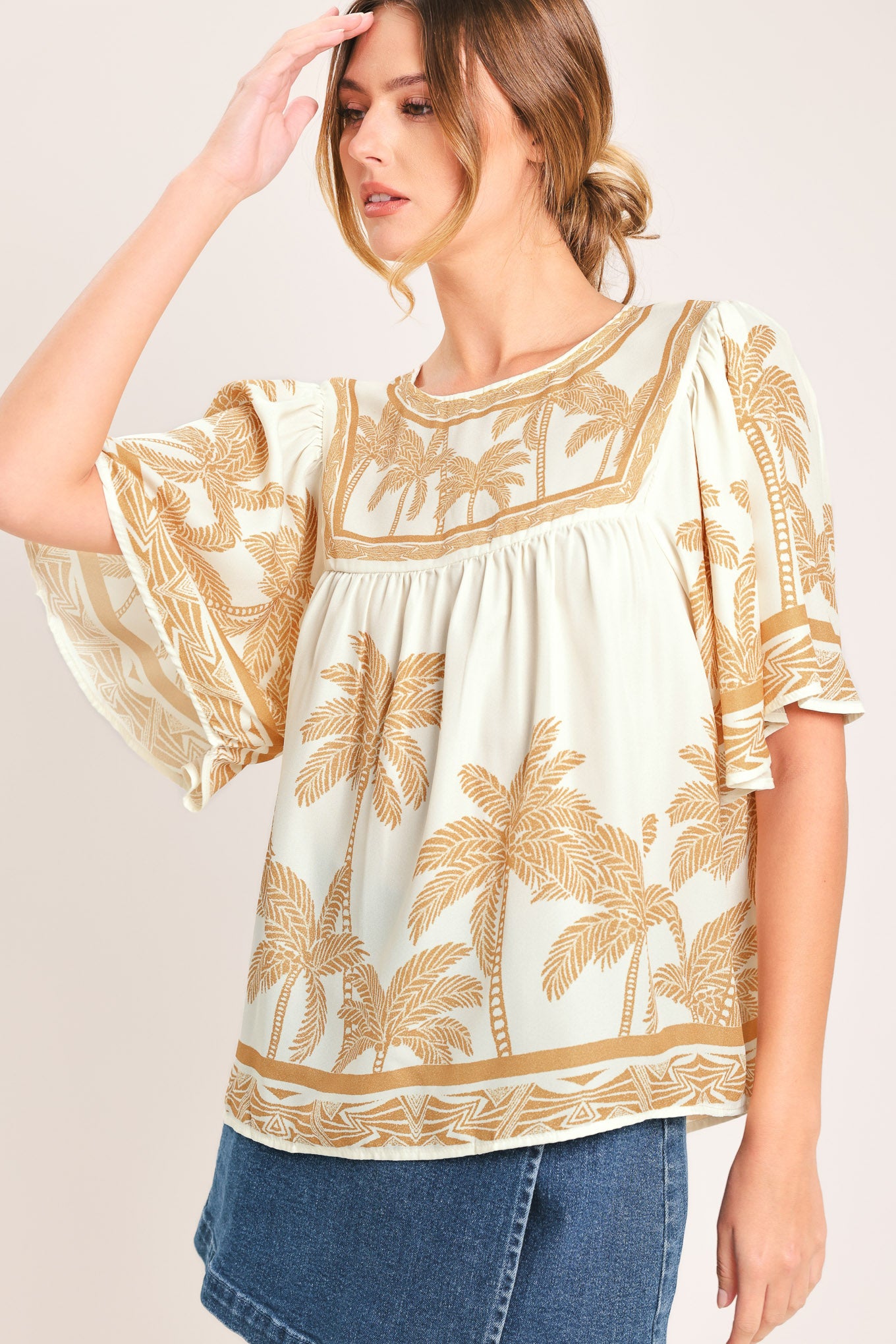 BREEZE STORY WOVEN TOP.