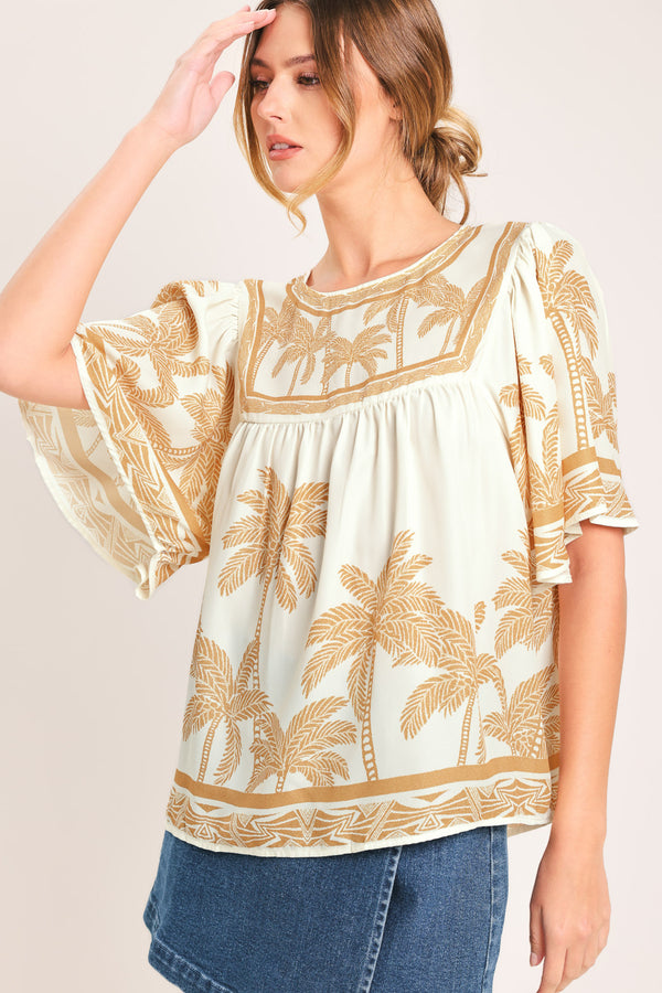 BREEZE STORY WOVEN TOP.