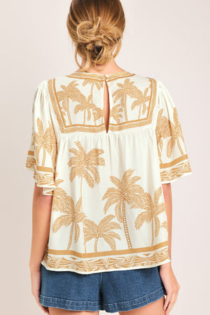 BREEZE STORY WOVEN TOP.