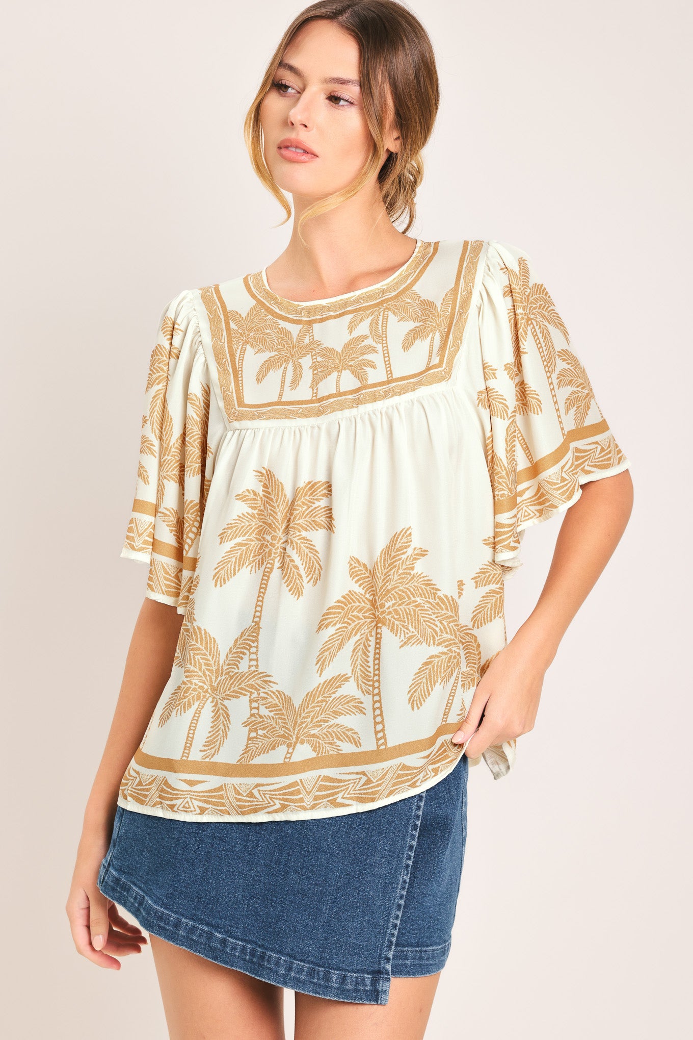 BREEZE STORY WOVEN TOP.