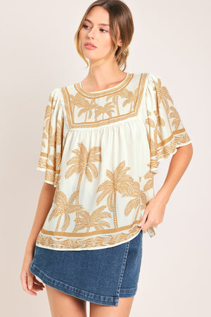 BREEZE STORY WOVEN TOP.
