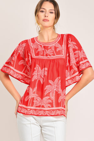 BREEZE STORY WOVEN TOP.