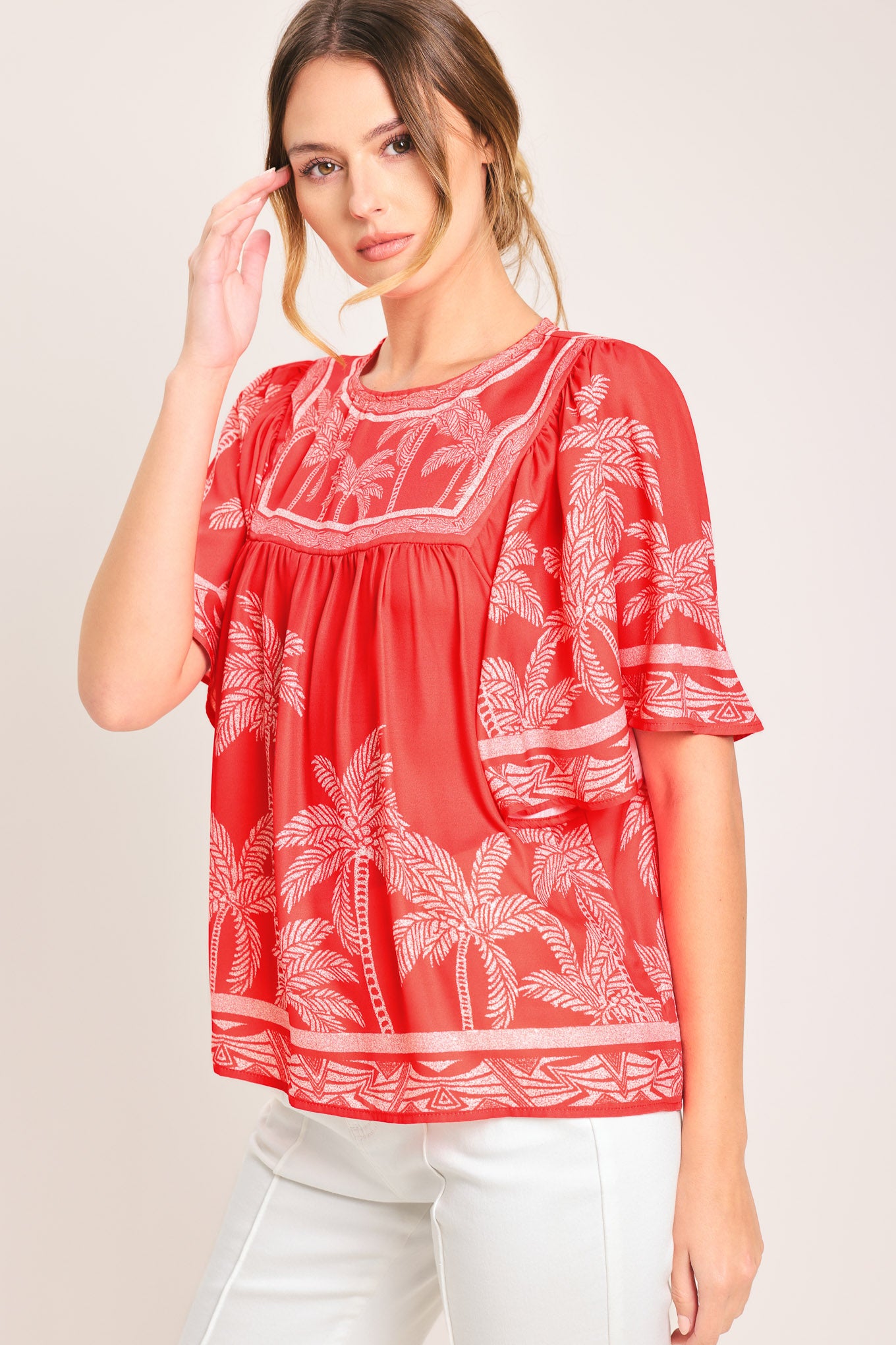 BREEZE STORY WOVEN TOP.