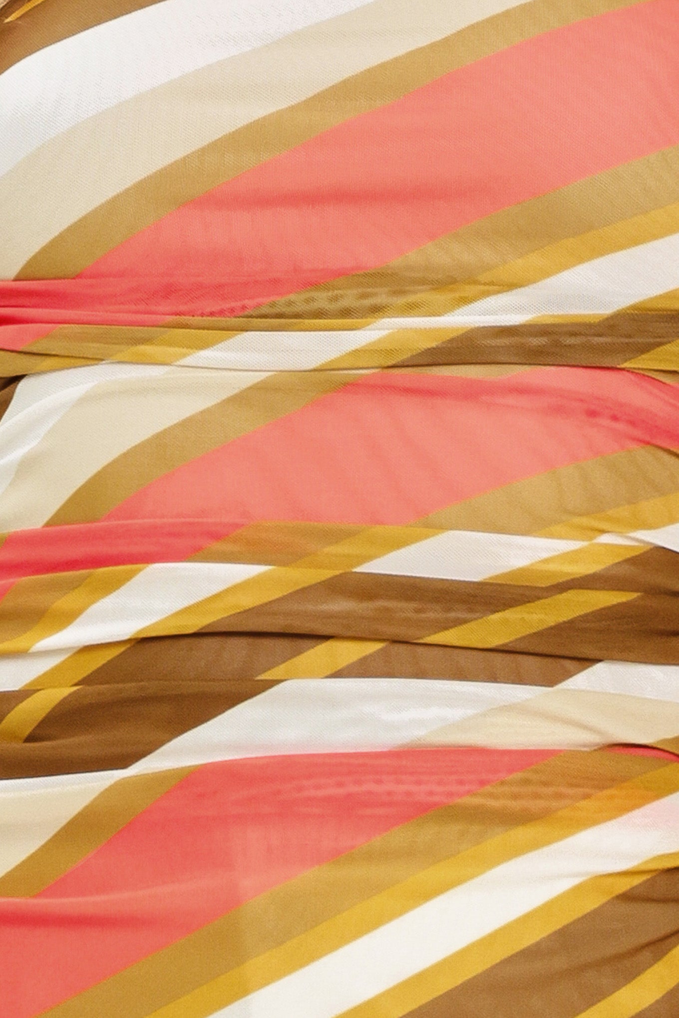 Close up of a colorful strapless tube mesh top with side shirring | Flying Tomato