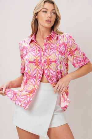 CANDY ORBIT WOVEN TOP.