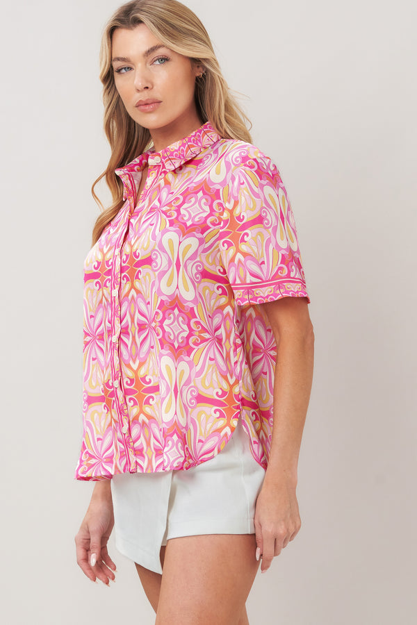 CANDY ORBIT WOVEN TOP.