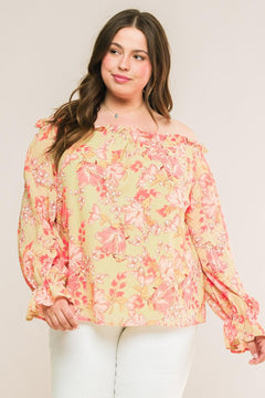 FEELS LIKE FATE WOVEN OFF SHOULDER TOP.