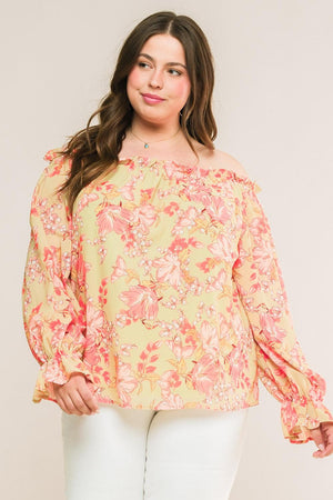 FEELS LIKE FATE WOVEN OFF SHOULDER TOP.