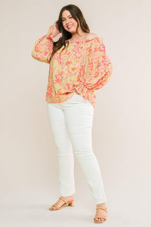 FEELS LIKE FATE WOVEN OFF SHOULDER TOP.