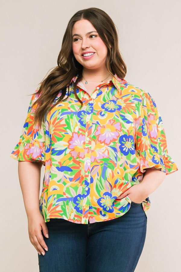 READY TO GET AWAY WOVEN TOP.