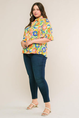 READY TO GET AWAY WOVEN TOP.