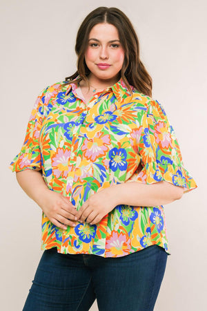 READY TO GET AWAY WOVEN TOP.