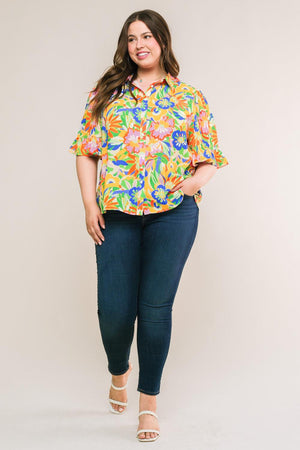 READY TO GET AWAY WOVEN TOP.