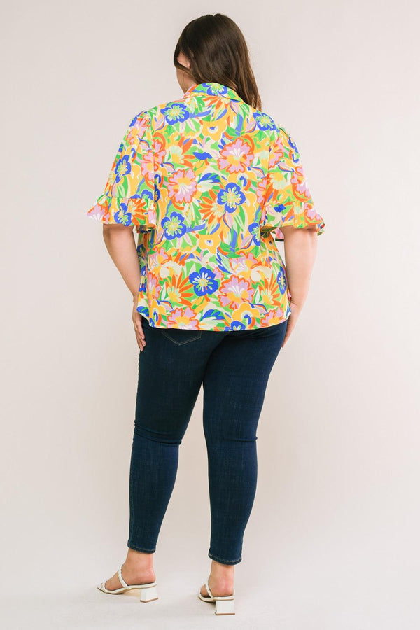 READY TO GET AWAY WOVEN TOP.