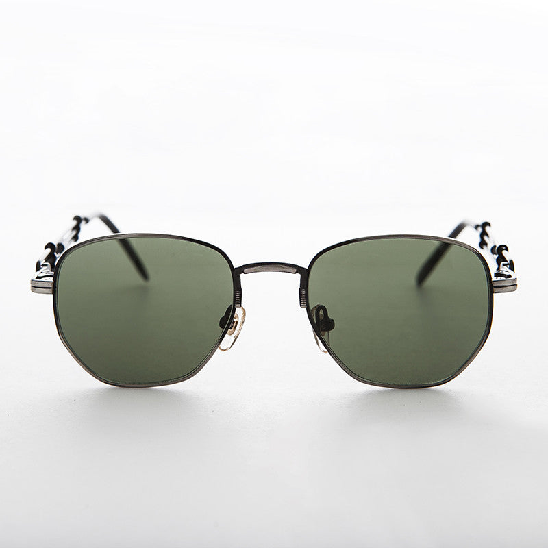Square Steampunk Vintage Sunglass with Industrial temples - Jagger