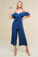 SING ME BACK HOME WOVEN JUMPSUIT.